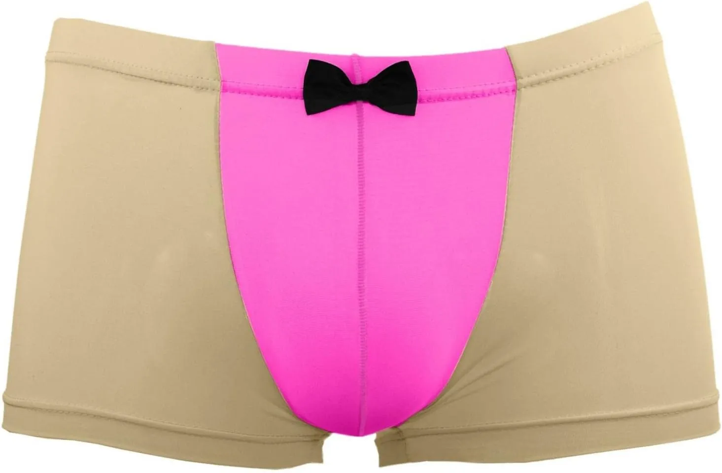 Valentines Day Gifts Men's Mid Wasited Funny Print Bowknot Icing Silk Breathable Boxer Briefs Underpant Shorts Pants