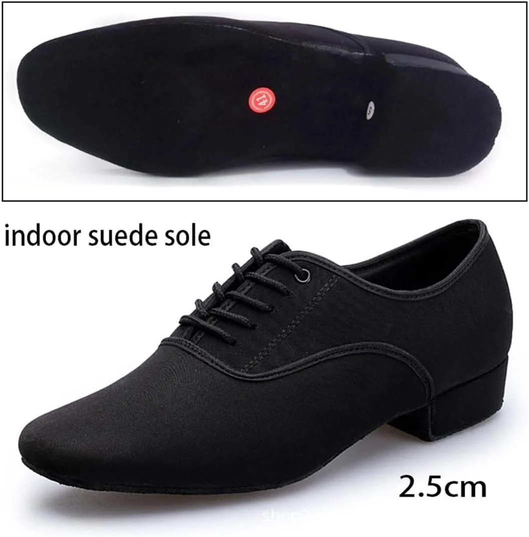 VEACAM Men's Ballroom Dance Shoes Performance Practice Shoes for Male Latin Tango Morden Rumba Dancing Shoes