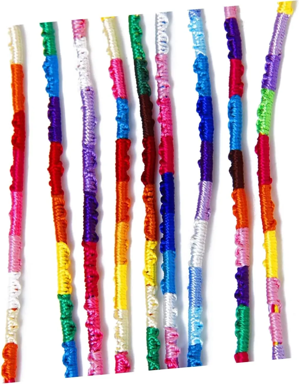 VOSAREA Pcs Colorful Handmade Braided Thread Friendship Bracelets Inches Wrist or Ankle Unisex Festival Present
