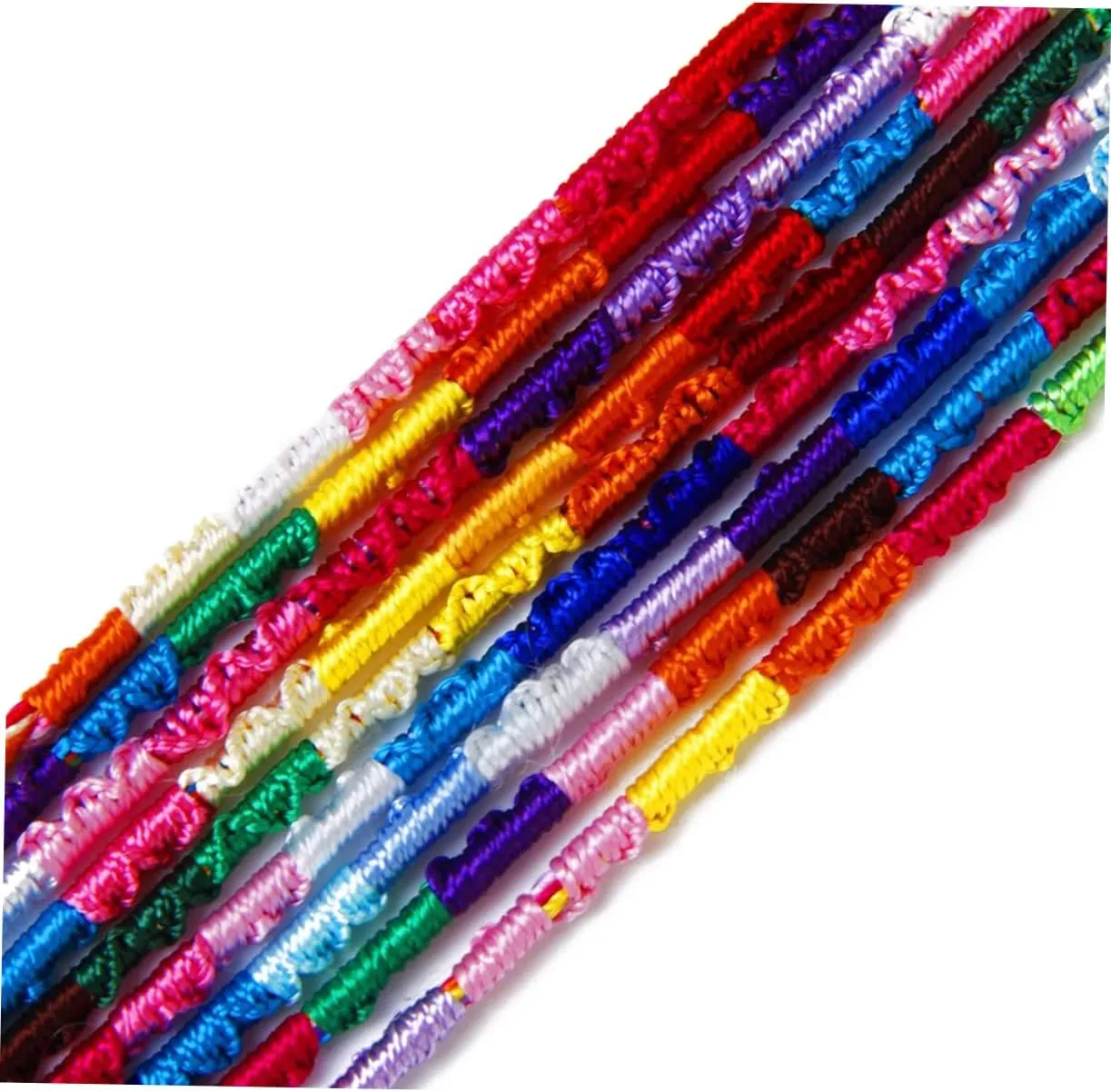 VOSAREA Pcs Colorful Handmade Braided Thread Friendship Bracelets Inches Wrist or Ankle Unisex Festival Present