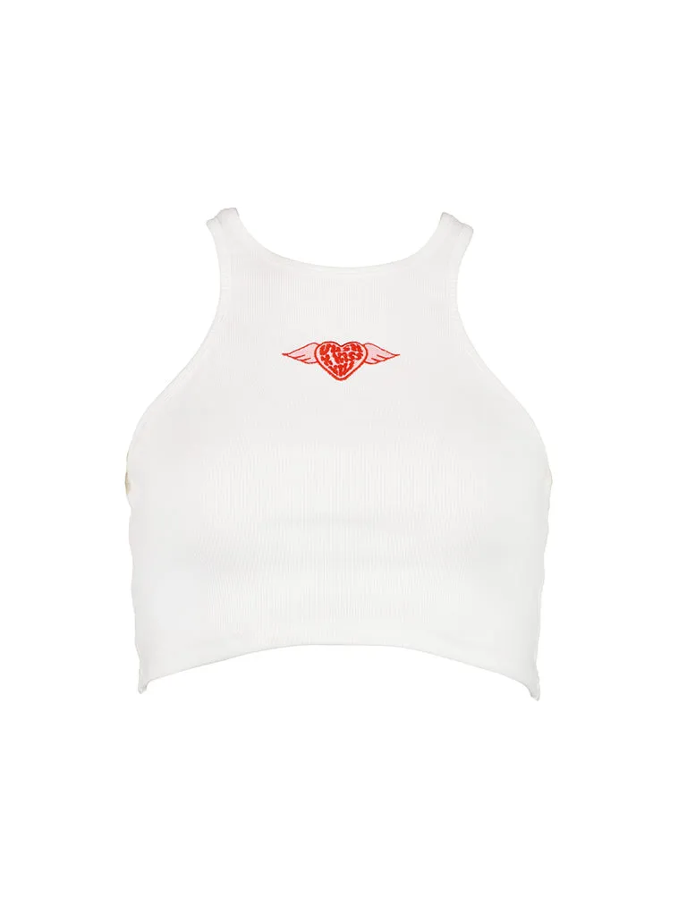 Vush x Kisskill Racerback Crop Tank