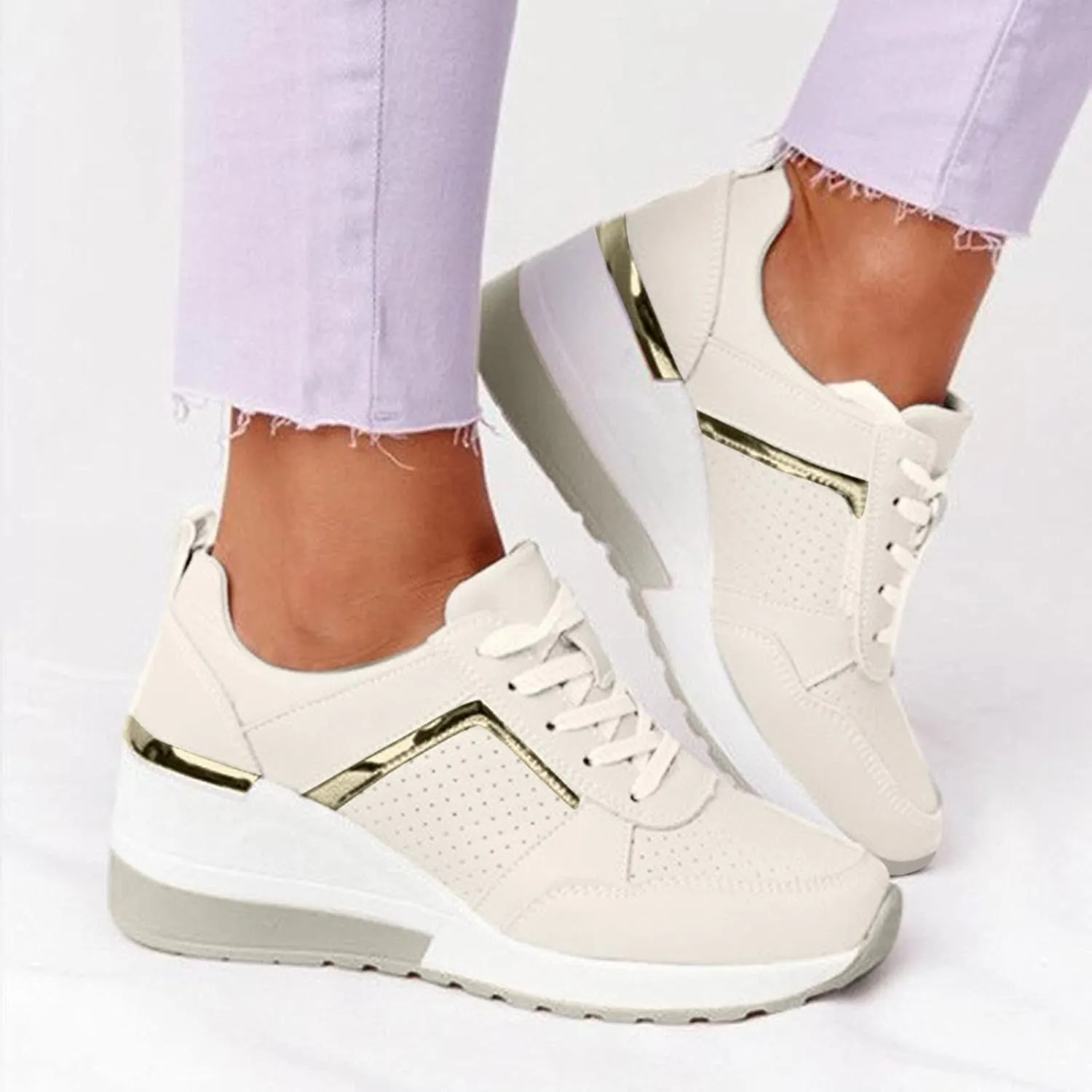Wedge Sneakers for Women Dressy Non Slip Work Shoes Women Slip On Shoes for Elderly Women Narrow Casual Sneakers for Women 2023 Womens Wide Width Walking Sneakers