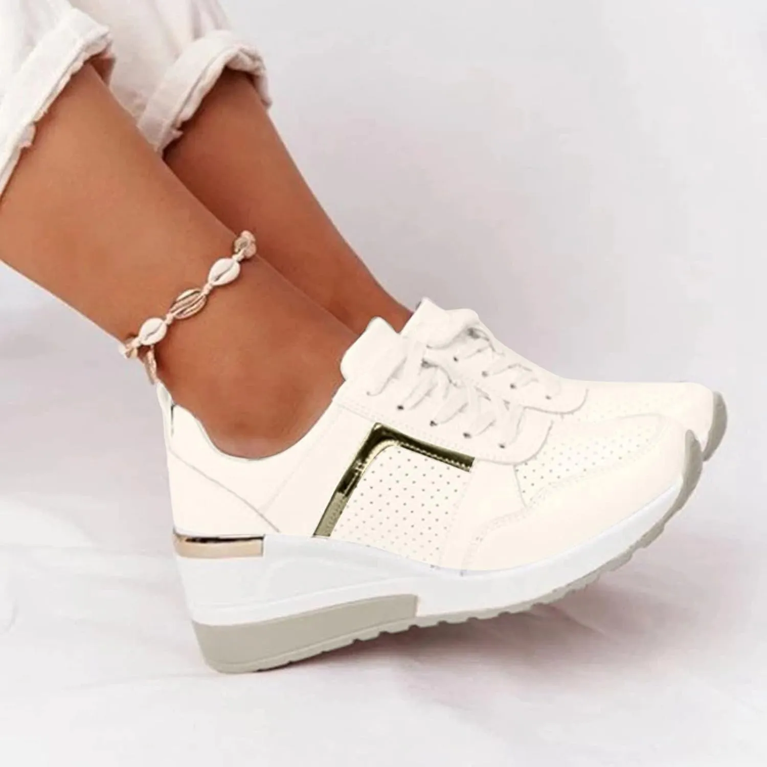 Wedge Sneakers for Women Dressy Non Slip Work Shoes Women Slip On Shoes for Elderly Women Narrow Casual Sneakers for Women 2023 Womens Wide Width Walking Sneakers