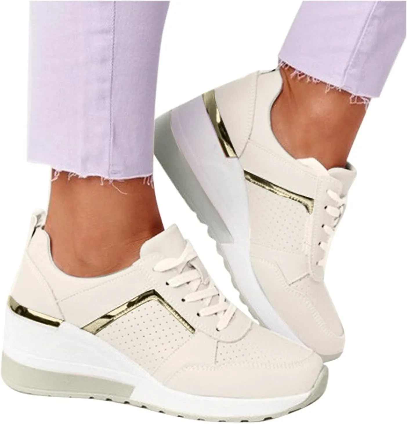 Wedge Sneakers for Women Dressy Non Slip Work Shoes Women Slip On Shoes for Elderly Women Narrow Casual Sneakers for Women 2023 Womens Wide Width Walking Sneakers