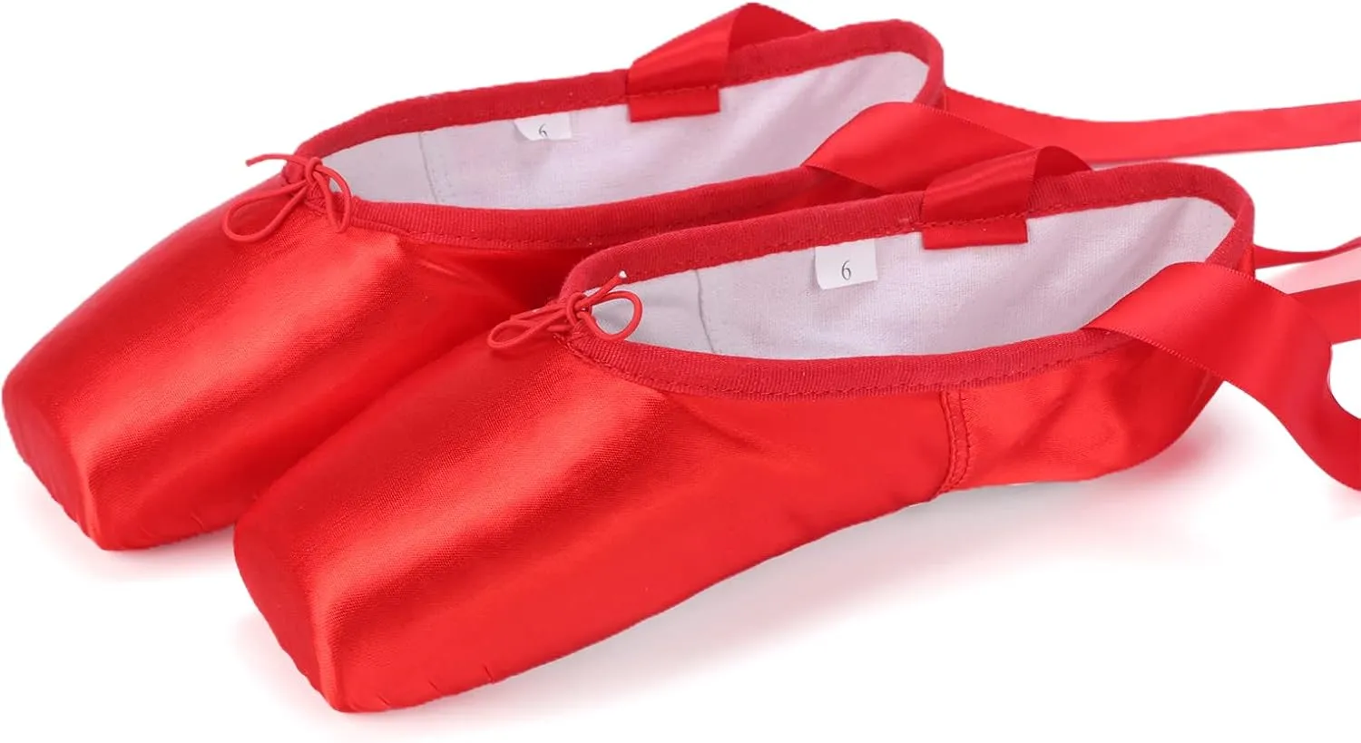 WENDYWU Professional Ballet Pointe Shoe for Kids Girl and Ladies Pink PU Soled Ballet Pointe Dance Shoes with Toe Pads