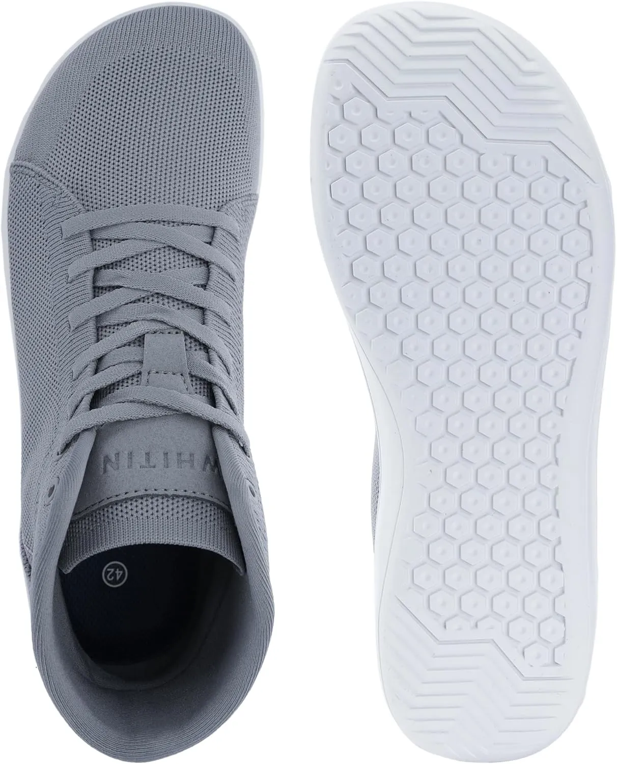 WHITIN Men's High Top Minimalist Barefoot Shoes | Wide Toe Box   Zero Drop Sole