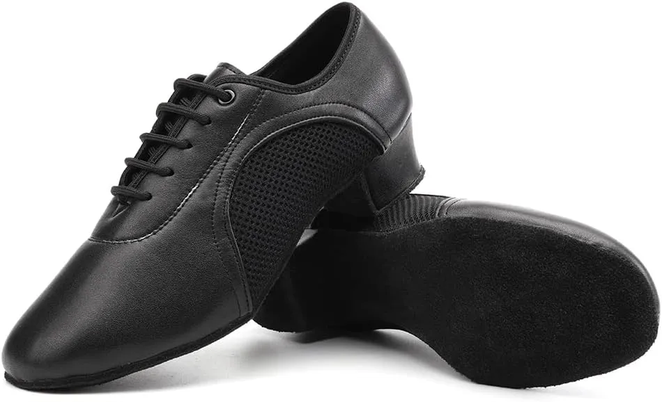 Women Closed Toe Latin Practice Dance Shoes Lace-up Ballroom Salsa Tango Performance Dance Shoes,Model 2801