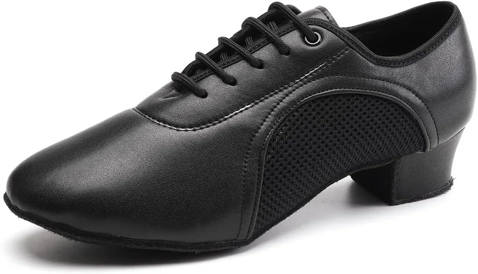 Women Closed Toe Latin Practice Dance Shoes Lace-up Ballroom Salsa Tango Performance Dance Shoes,Model 2801