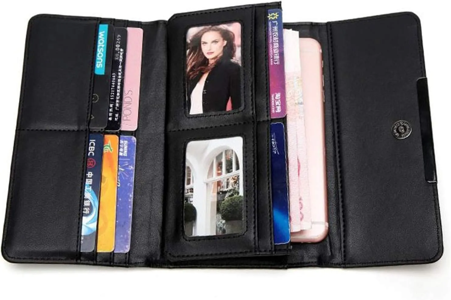 Women Geometric Luminous Wallet Rhomboids Lattice Purse Iridescent Long Coin Clutch Holographic Reflective Wallets
