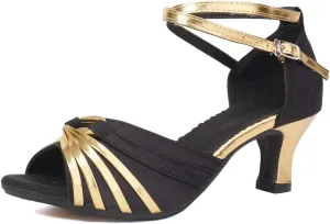 Women Latin Dance Shoes Ballroom Dance Shoes with Open Toe, Model DY-08