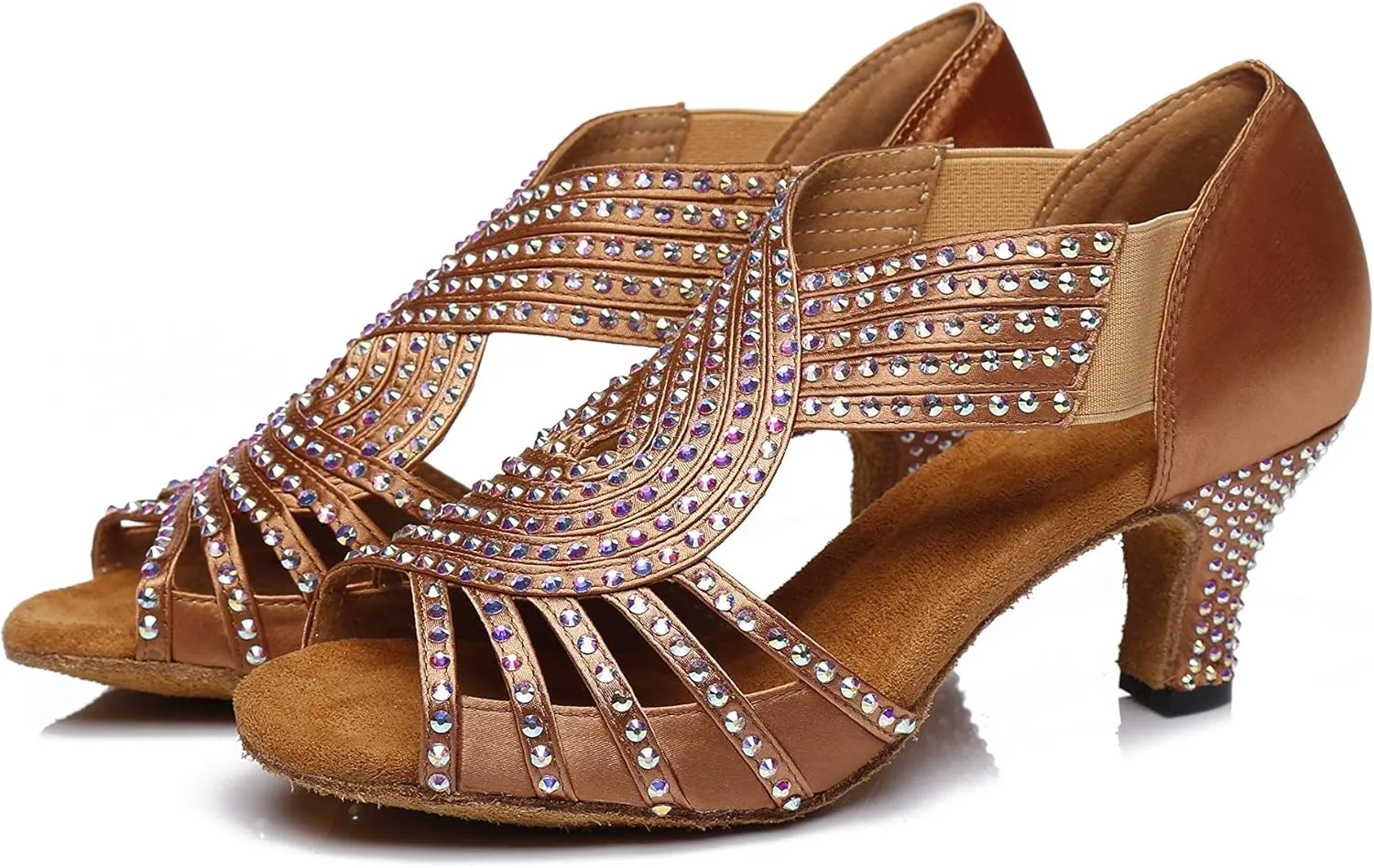 Women's 1920s Party Rhinestone Ballroom Dance Shoes Performance Wedding Dance Shoes