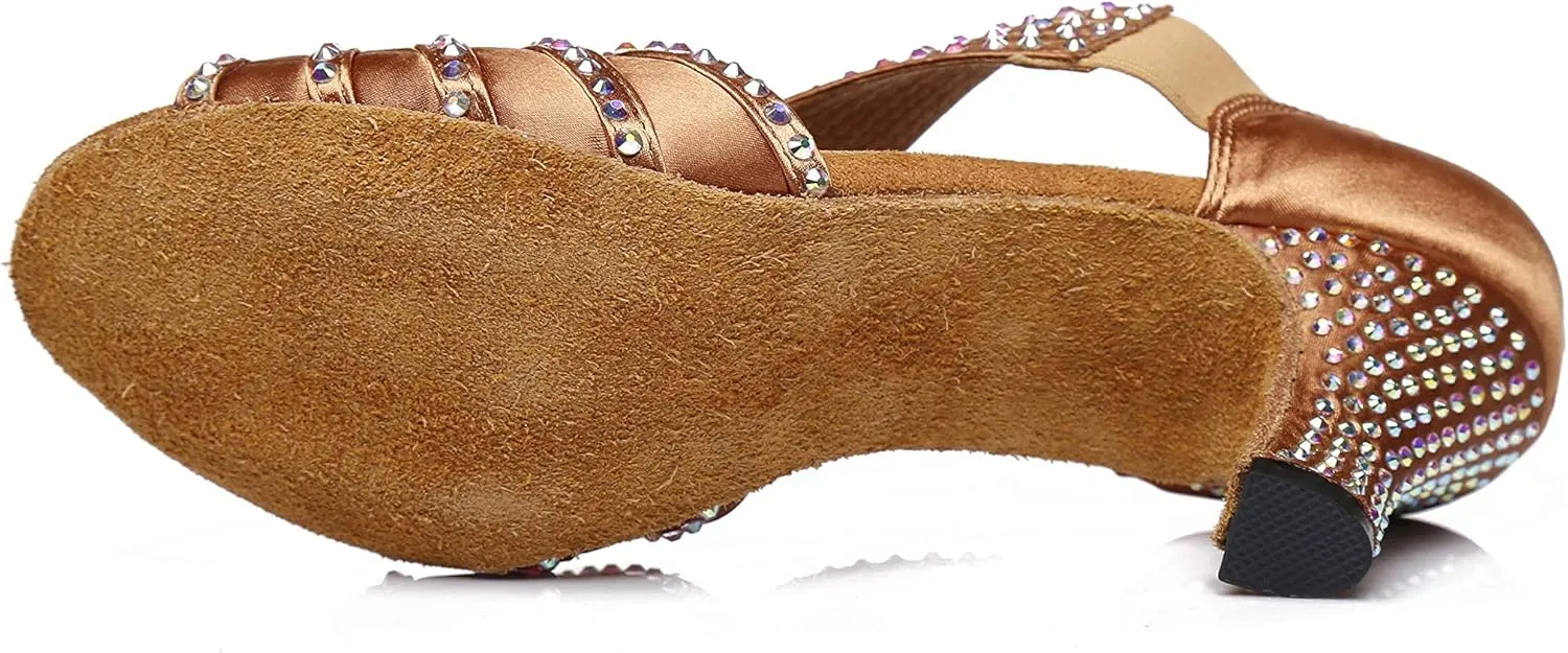 Women's 1920s Party Rhinestone Ballroom Dance Shoes Performance Wedding Dance Shoes