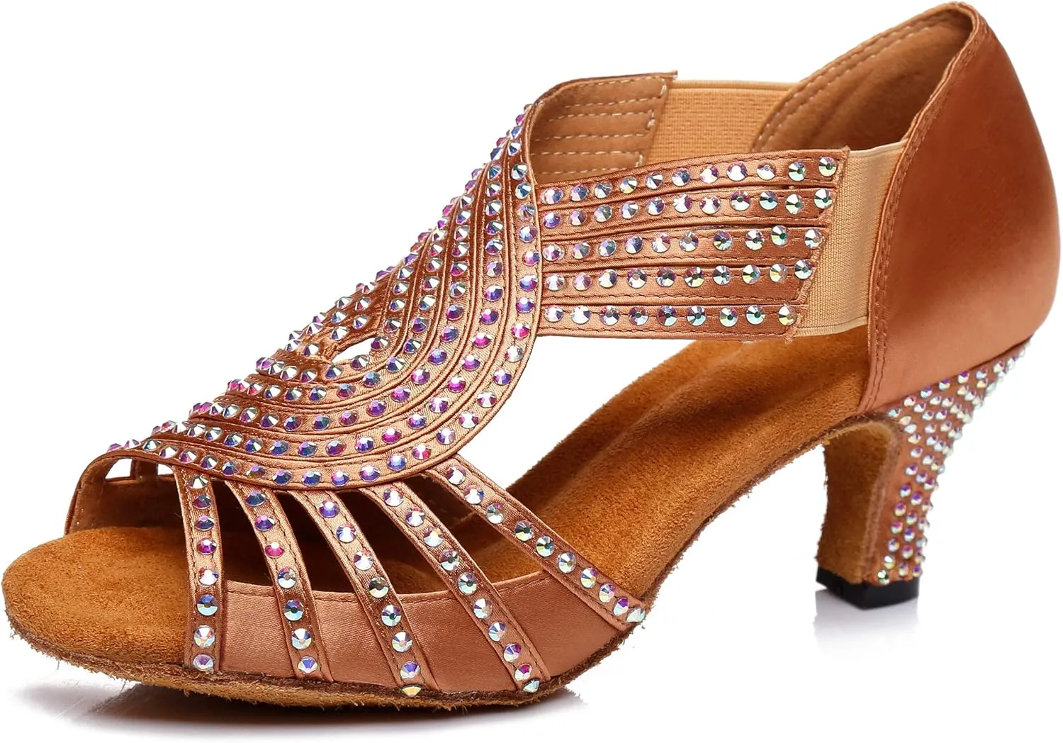 Women's 1920s Party Rhinestone Ballroom Dance Shoes Performance Wedding Dance Shoes