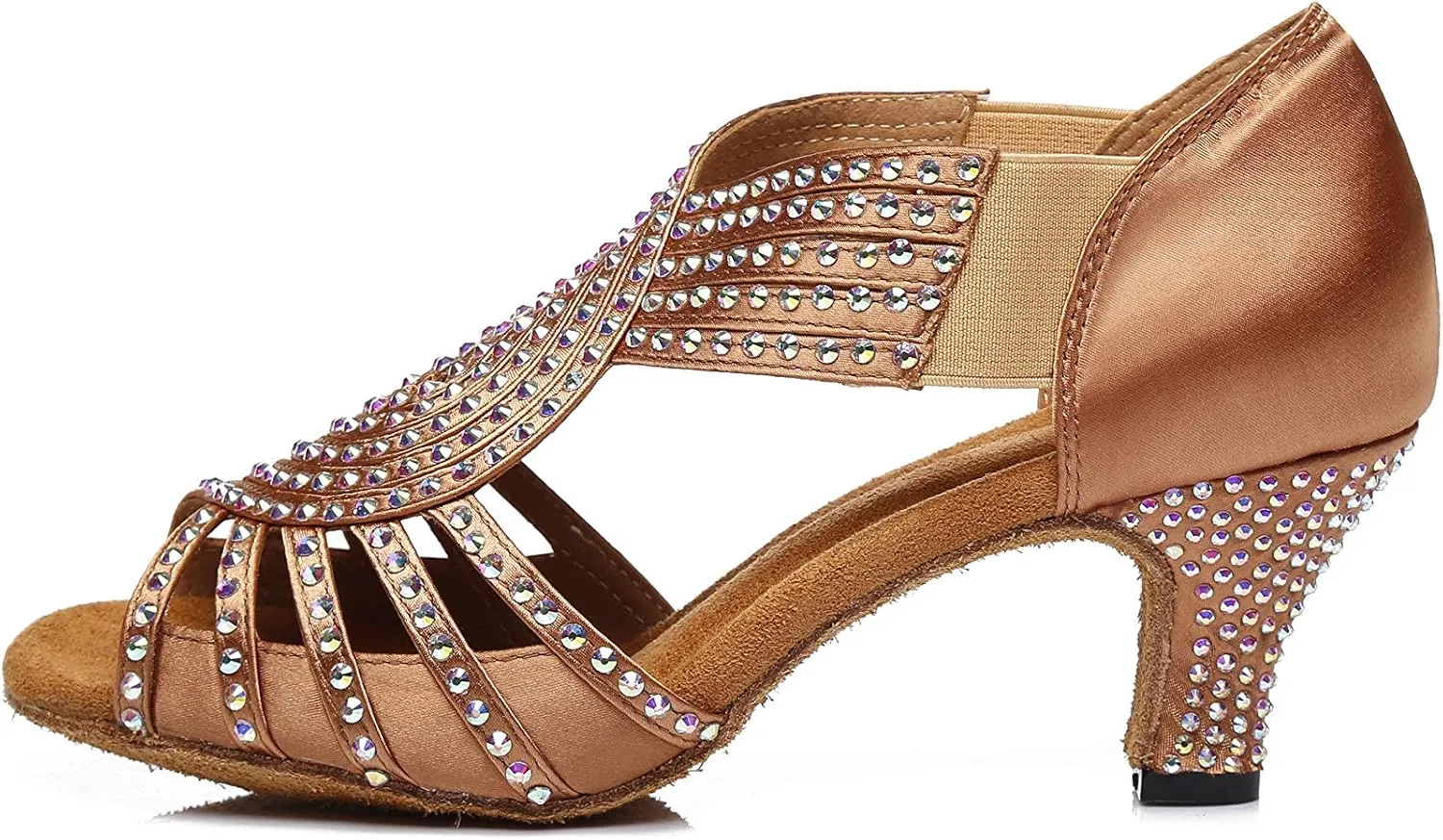Women's 1920s Party Rhinestone Ballroom Dance Shoes Performance Wedding Dance Shoes