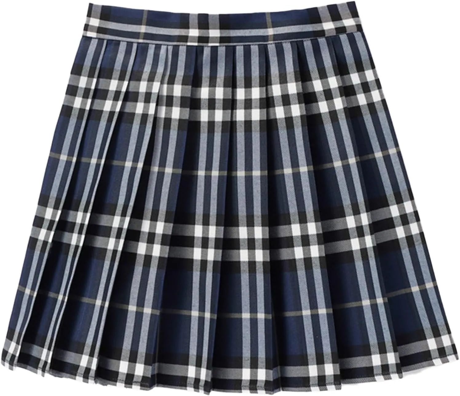 Women's A-line Plaid Skater Pleated Skirts, High Waist Short Mini Y2K Style Tennis Skirt Skort for School