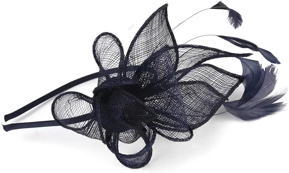 Women's Elegant Hat Strap Flower Feather Party Hat Hair Clip Headband Accessory Fascinator Women Party Hats Hat