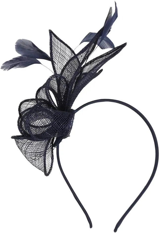 Women's Elegant Hat Strap Flower Feather Party Hat Hair Clip Headband Accessory Fascinator Women Party Hats Hat