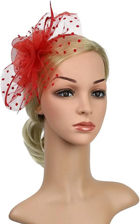 Women's Fascinators Hats Cocktail Fascinator Headpiece Hair Clip Hairpin Hat Headwear Vintage Church Hats
