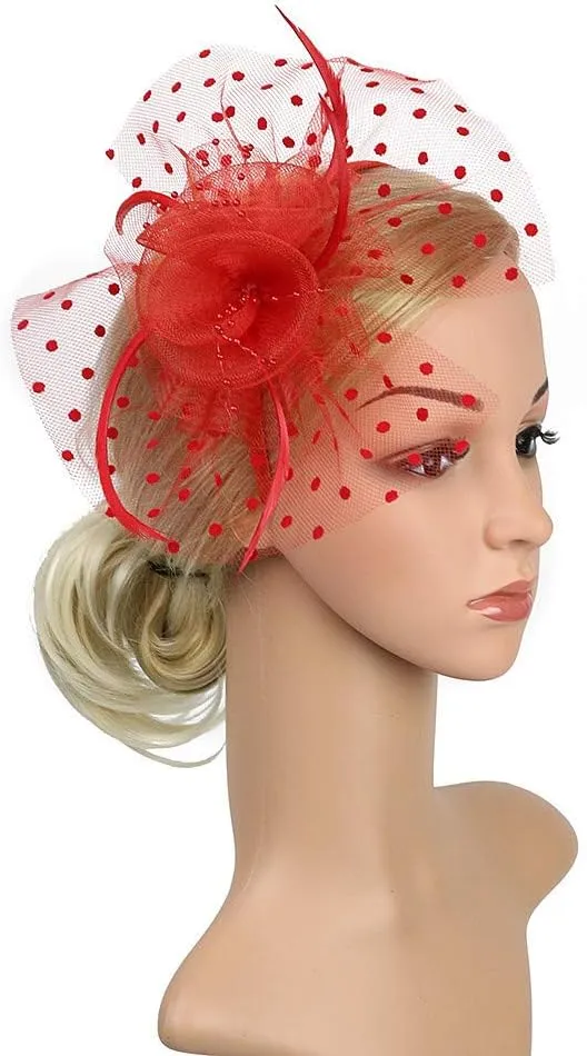 Women's Fascinators Hats Cocktail Fascinator Headpiece Hair Clip Hairpin Hat Headwear Vintage Church Hats