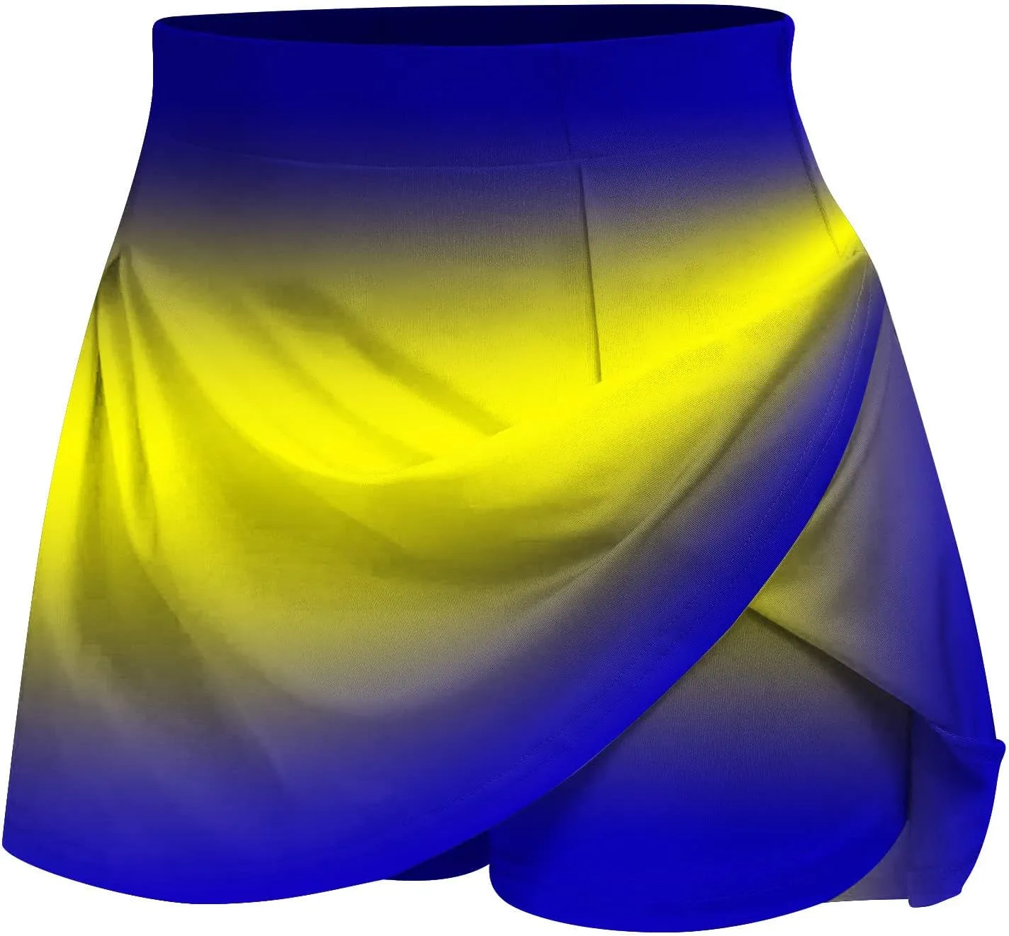 Women's High Waisted Tennis Skorts with Inner Shorts Trendy Gradient Print Summer Athletic Skirt for Workout & Sports