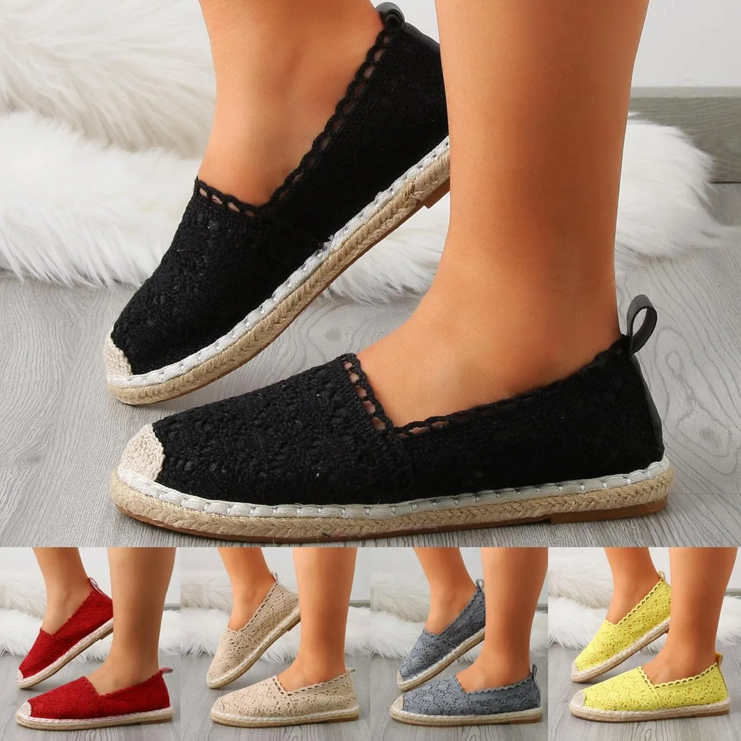 Womens Loafers Slip On Shoes for Women Low Top Canvas Sneakers Flats Comfortable Walking Casual Shoes
