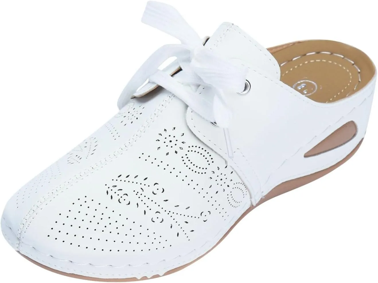 Women's Mules & Clogs Closed Toe Platform Wedge Sandals Comfortable Slip On Slides Breathable Clogs Outdoor Slippers Hollow Out Walking Shoes with Arch Support
