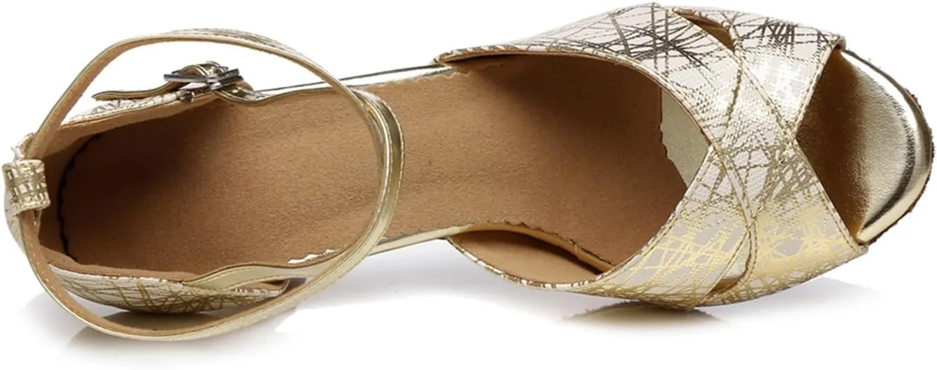 Women's Peep-Toe Synthetic Ballroom Tango Jazz Party Wedding Practice Dance Shoes