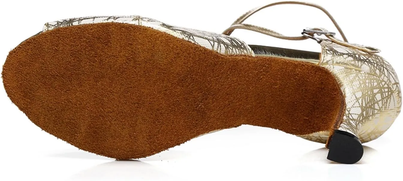 Women's Peep-Toe Synthetic Ballroom Tango Jazz Party Wedding Practice Dance Shoes