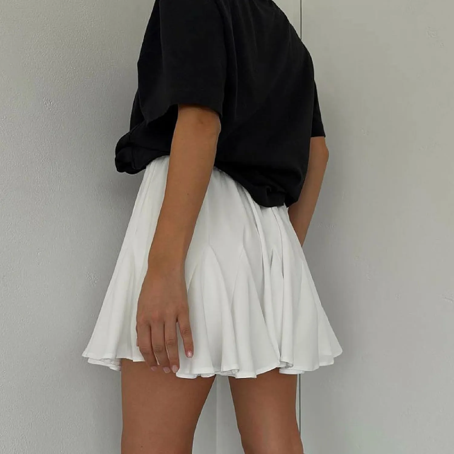 Womens Ruched High Cut Cheerleader Cosplay Basic Mini Little Skirt for Women Skorts 2025