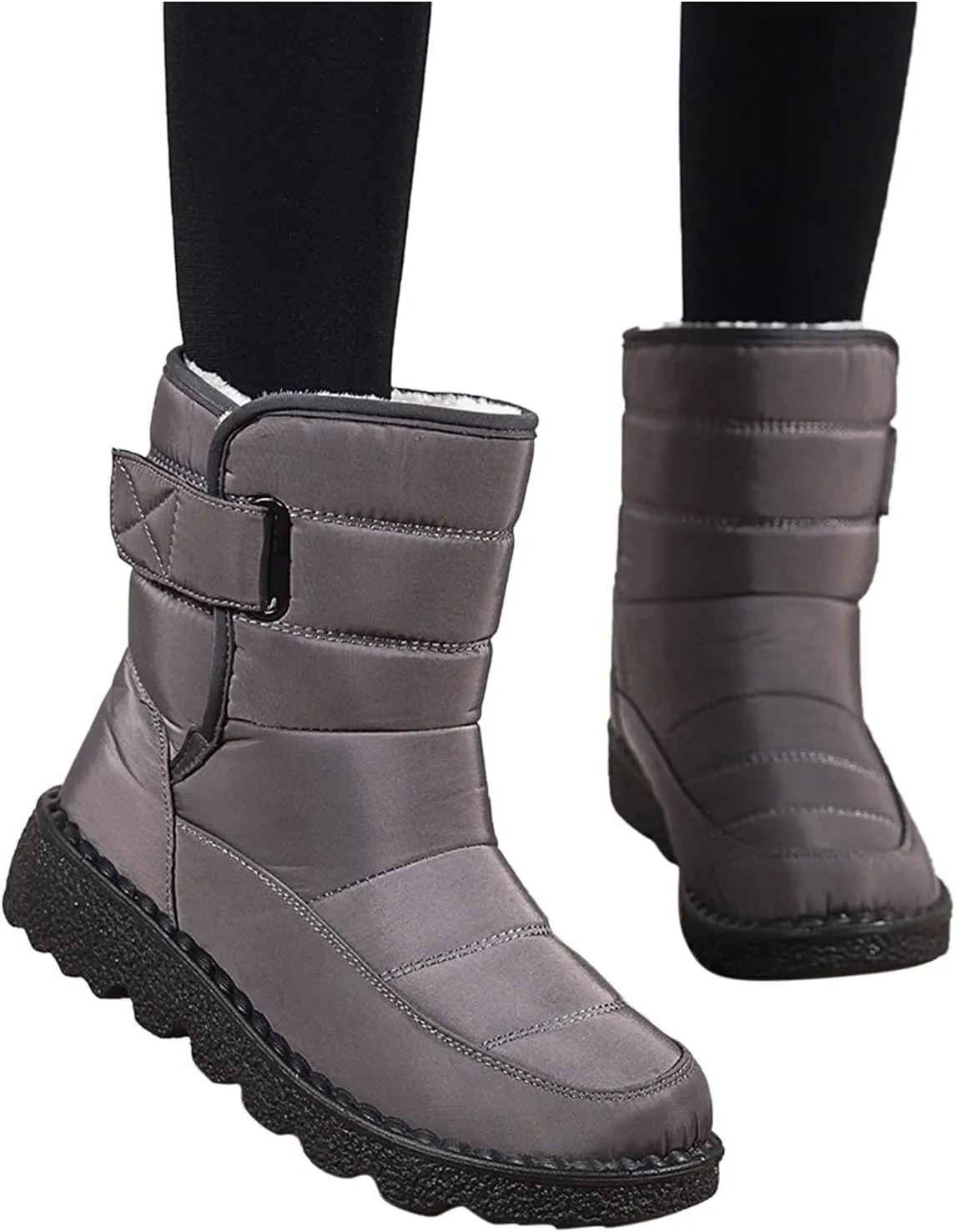 Womens Winter Boots Snow Boots for Women Waterproof Thick Bottom Waterproof Mid Calf Boots for Women Comfy Warm