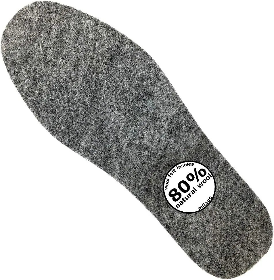 Wool Felt Warm Insoles,Felt Insoles for Boots and Shoes,Wool Insoles for Men (Men's 10/Women's 11)
