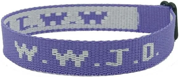 WWJD Bracelets Religious Colored Bracelets Would Jesus Do Bracelets Suitable for Adults Sewn What Would Jesus Do Bracelet Jewelry