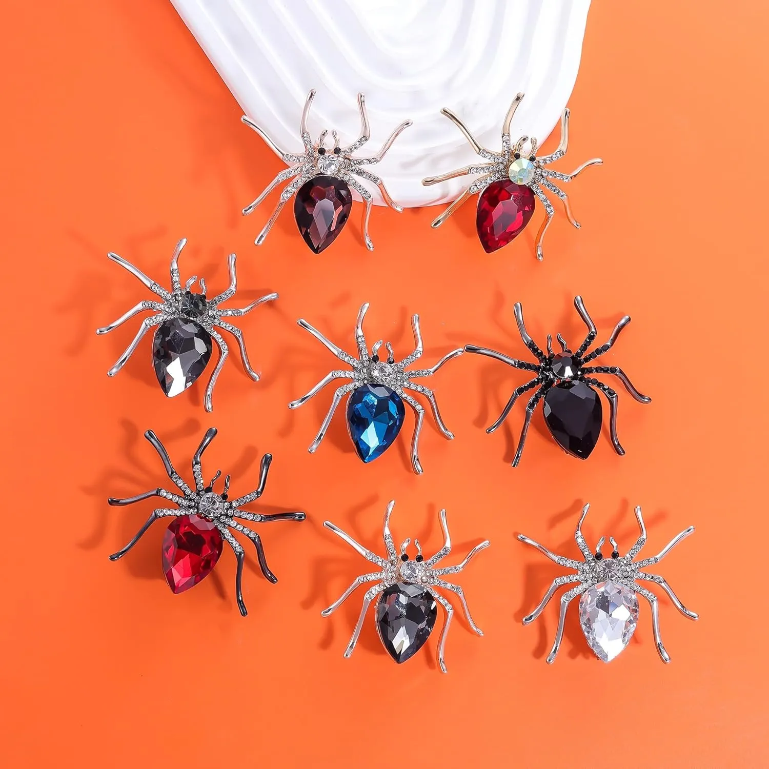 YOQUCOL Halloween Spider Shape Brooch Pins for Women Girls Gift