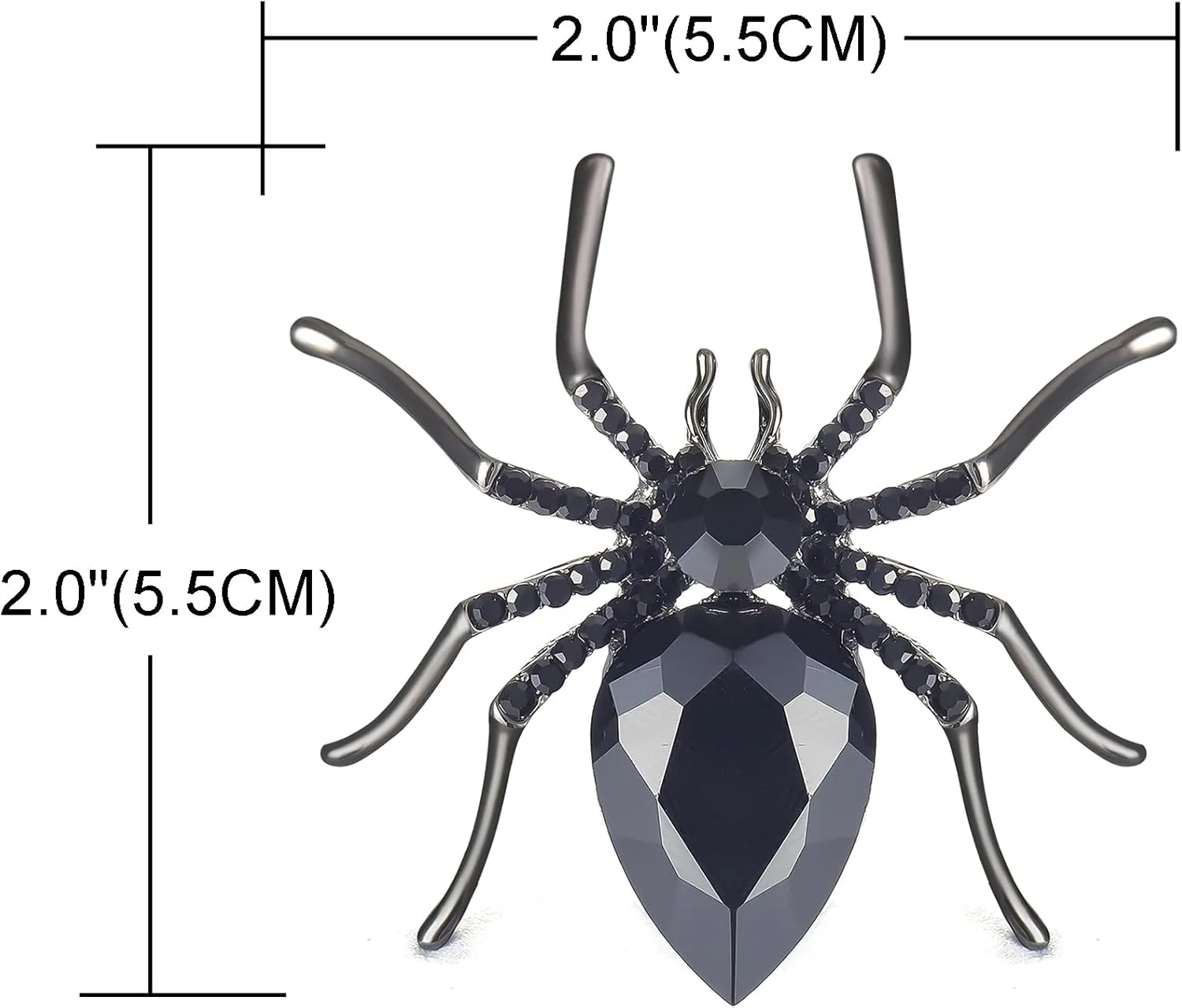 YOQUCOL Halloween Spider Shape Brooch Pins for Women Girls Gift